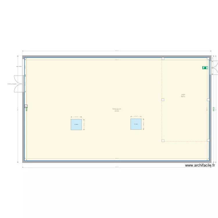 Stock Priv&eacute; Sartrouville  Avant travaux. Plan de 