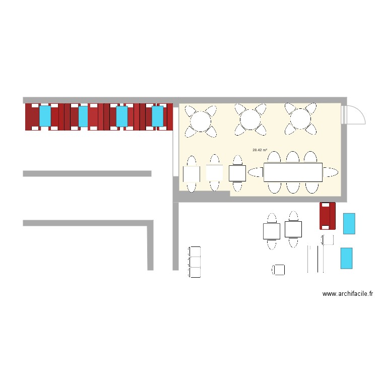 Bar. Plan de 0 pièce et 0 m2