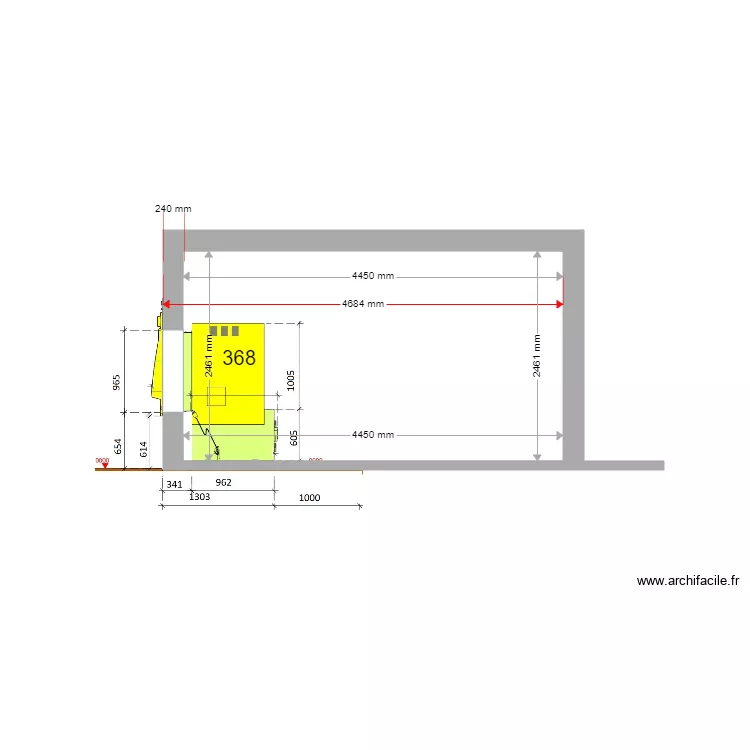 COUPE EXISTANT CALVI 368. Plan de 