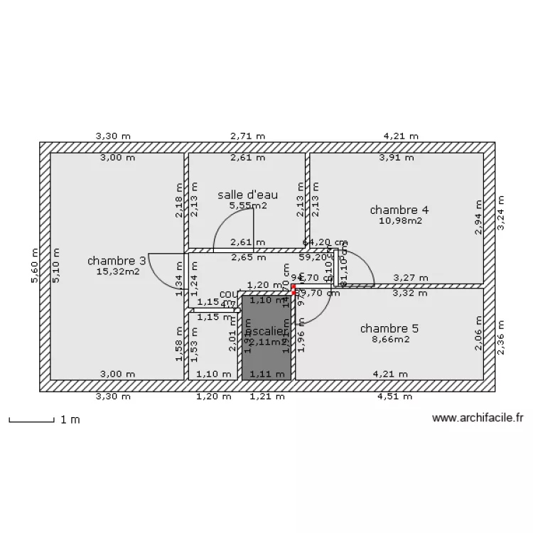etage 1. Plan de 