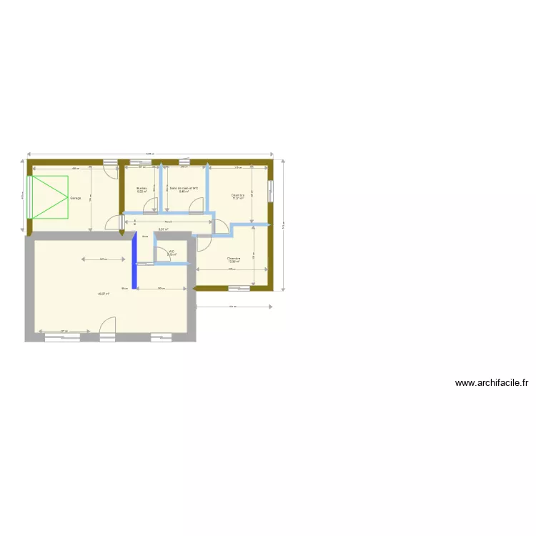 Maison les jaunais extension ref. Plan de Maison les jaunais extension ref. Plan de