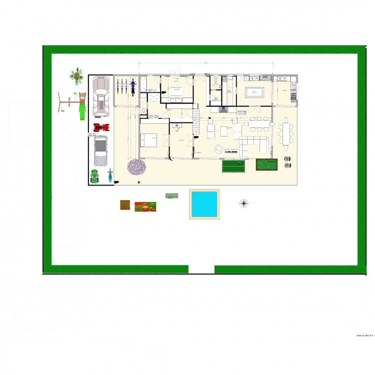 la case bambou gaines aération bibou. Plan de 0 pièce et 0 m2