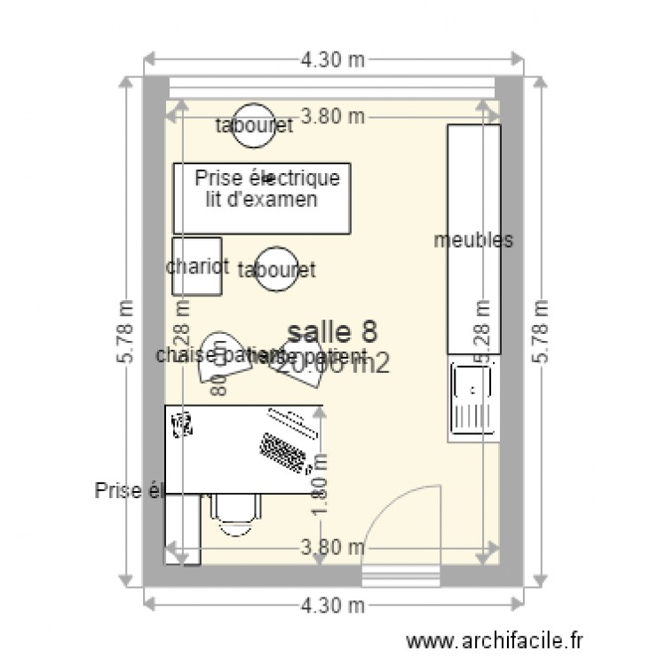 salle 8. Plan de 0 pièce et 0 m2