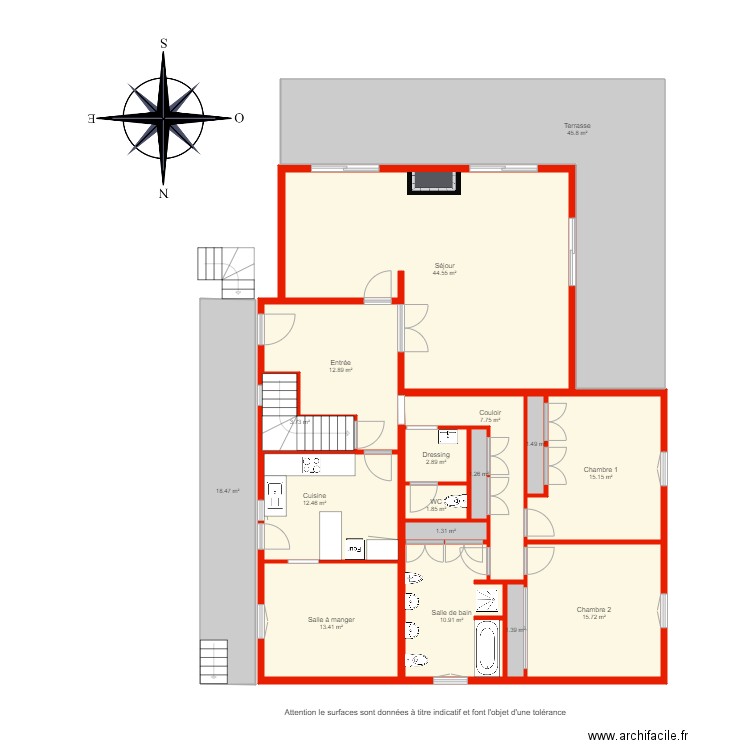BI 4711 rdc non côté. Plan de 0 pièce et 0 m2