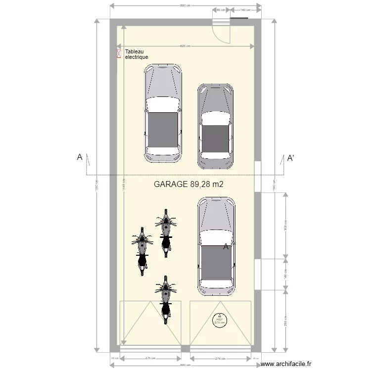 La croix Garage PERMIS. Plan de 