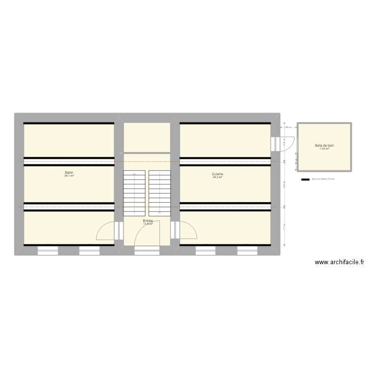 Nicolas Jeanne Niv.0 Gaine Plafond Salon. Plan de 4 pièces et 94 m2