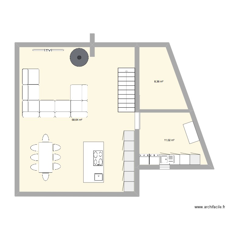 cuisine + cellier. Plan de 0 pièce et 0 m2