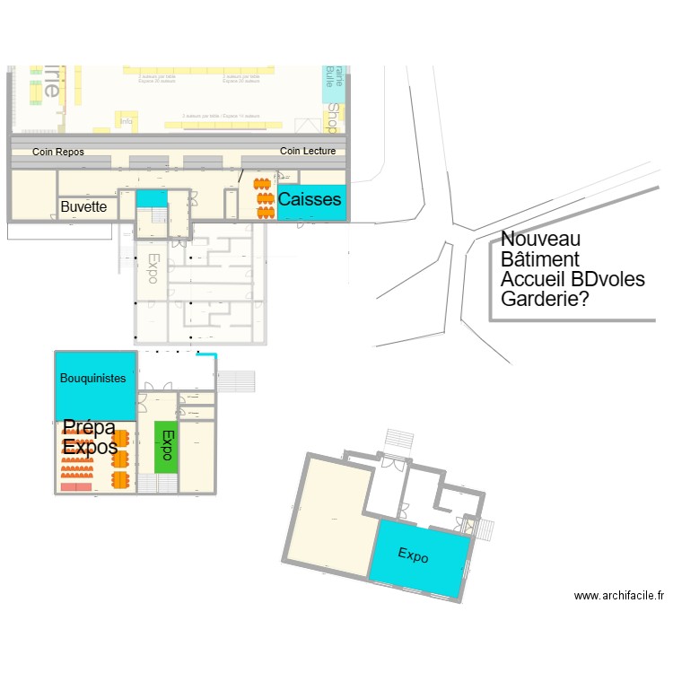 Belfaux 2024 - Ecole. Plan de 26 pièces et 2636 m2