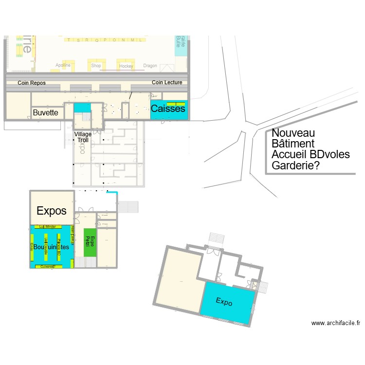 Belfaux 2024 - Ecole. Plan de 26 pièces et 2636 m2