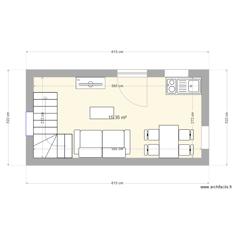 projet studio duplex rdc futur. Plan de 0 pièce et 0 m2