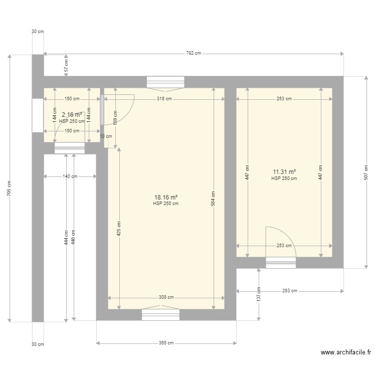 extension 1 chambre debarras. Plan de 0 pièce et 0 m2