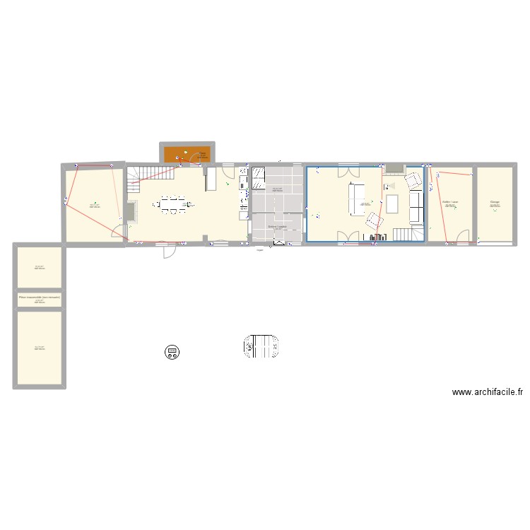 casa le ranger - calepinage 2 sdb. Plan de 0 pièce et 0 m2