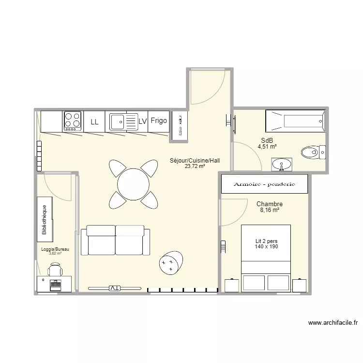 Romain Bekaert T3 Invers&eacute;. Plan de 