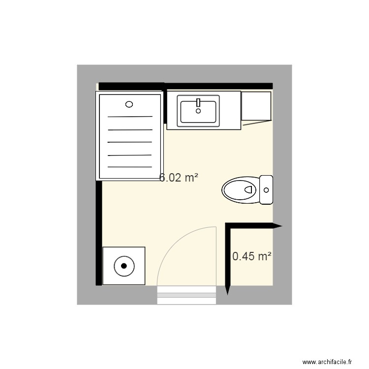 BRUGNEAUX JAECK PROJET SDB ETAGE 5. Plan de 0 pièce et 0 m2