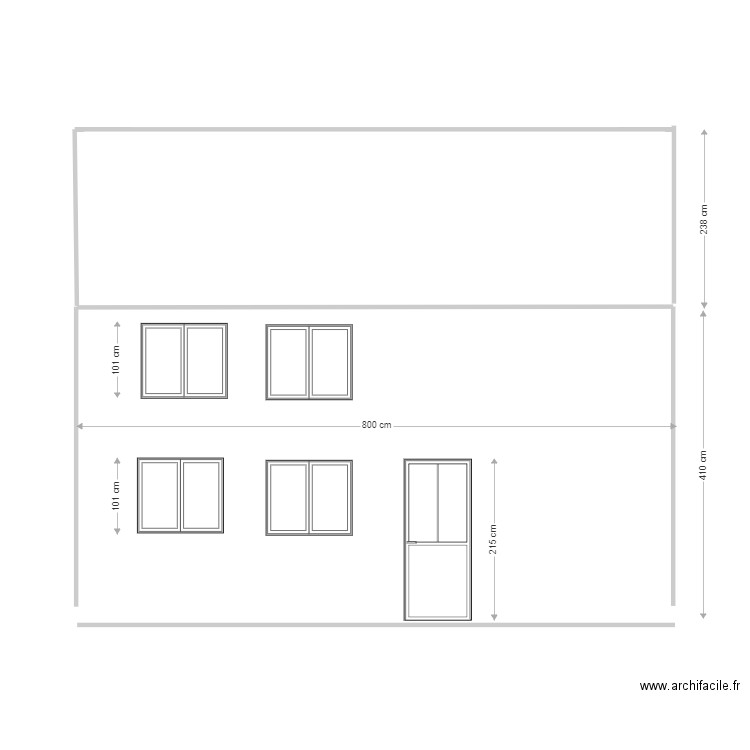 Façade  1. Plan de 0 pièce et 0 m2