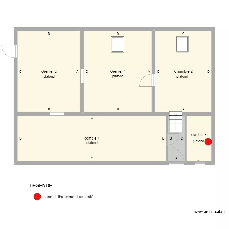 cordeau etage. Plan de 