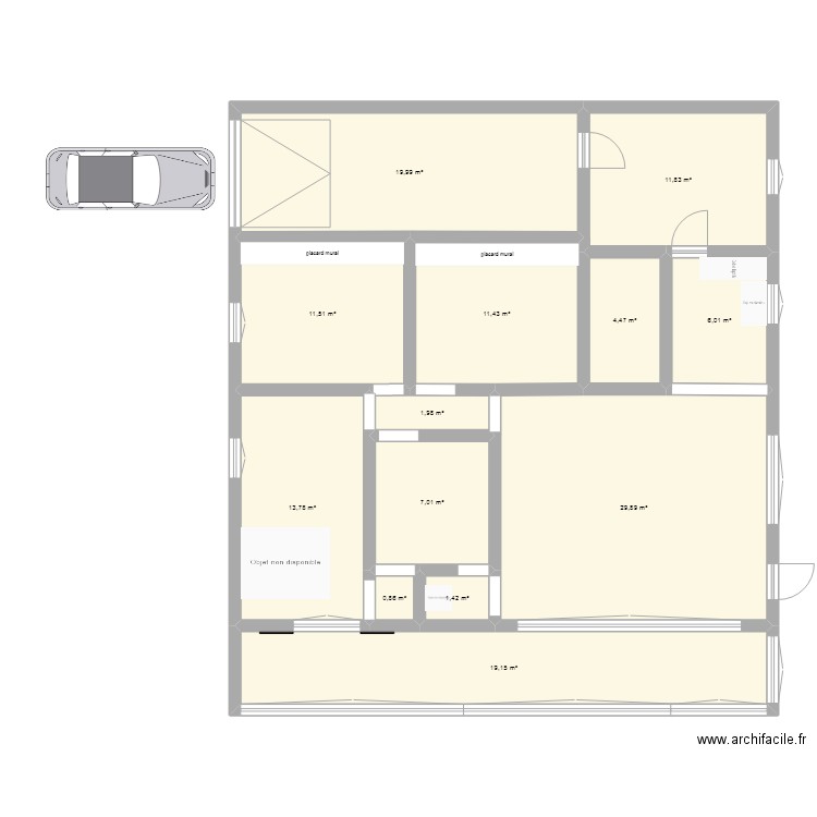 maison bioclimatique . Plan de 13 pièces et 139 m2