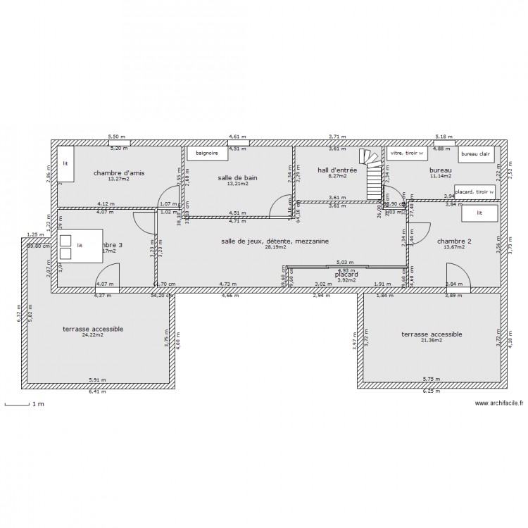 modele n°1 étage. Plan de 0 pièce et 0 m2