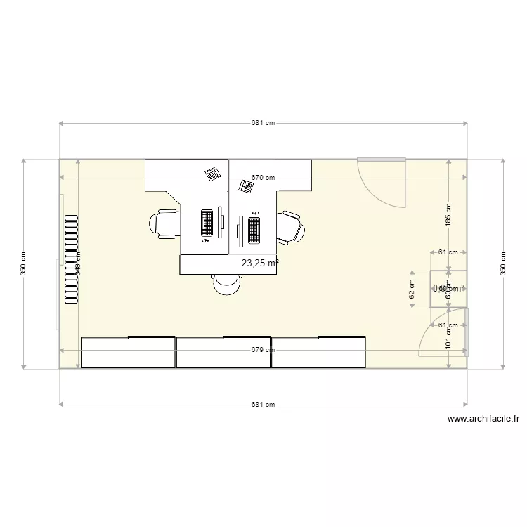 Bureau pharmacien SME Hyp 1. Plan de 