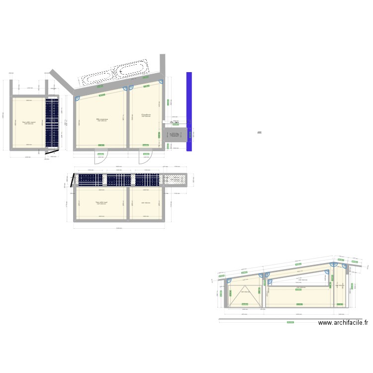 Local chauffage 2. Plan de 12 pièces et 129 m2