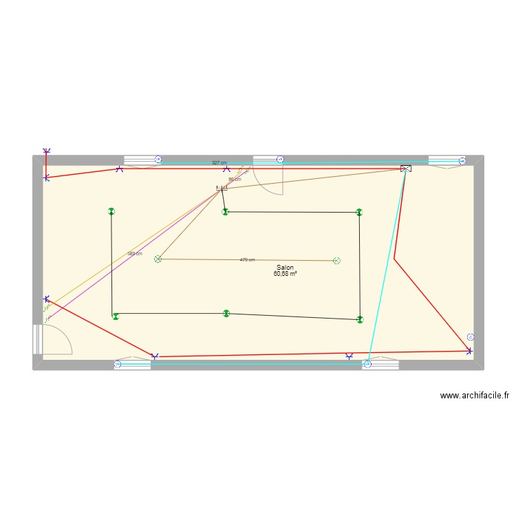 a plan 1. Plan de 0 pièce et 0 m2