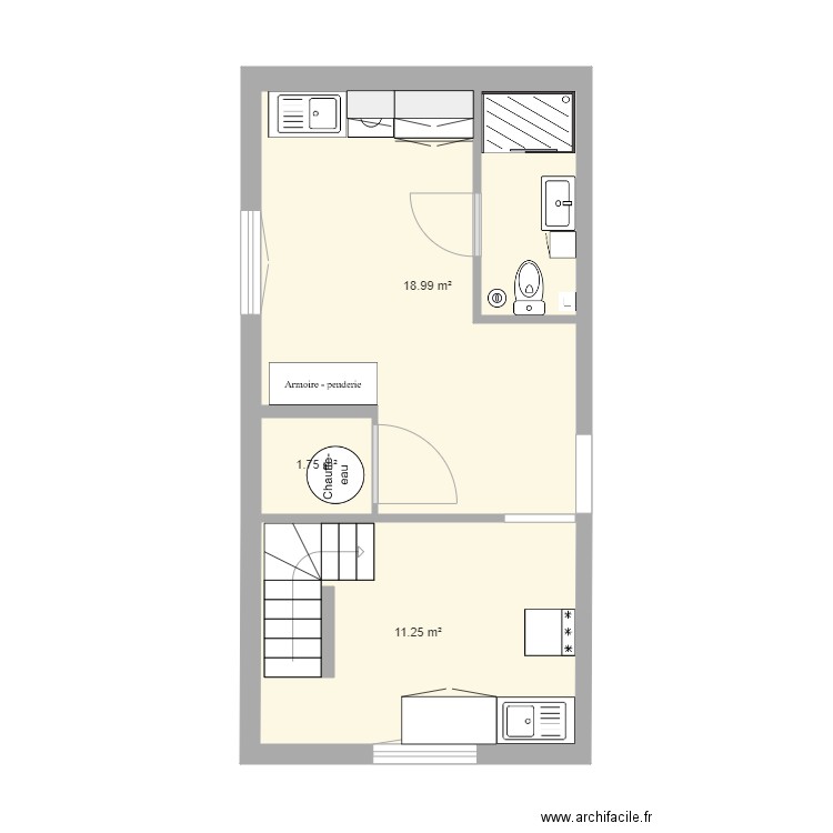 buanderie . Plan de 0 pièce et 0 m2