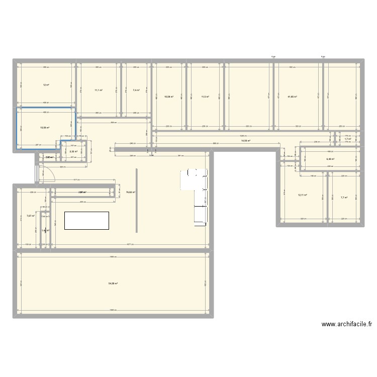 Duquerry New. Plan de 19 pièces et 294 m2