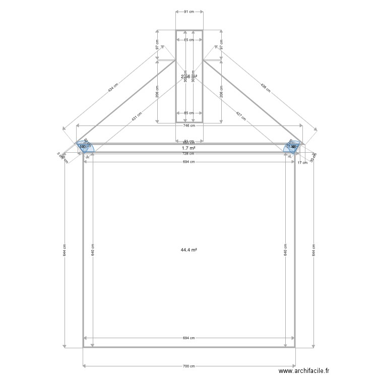 Facade est. Plan de 0 pièce et 0 m2