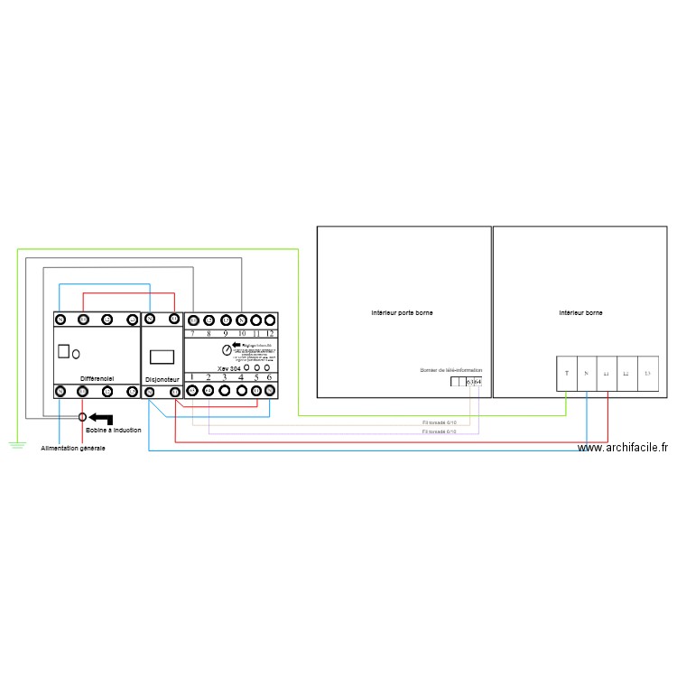 Scéma electrique du simulateur de TIC XEV 304. Plan de 0 pièce et 0 m2