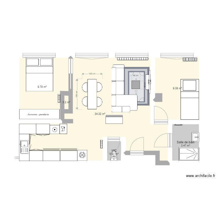 Louveciennes tout ouvert. Plan de 0 pièce et 0 m2