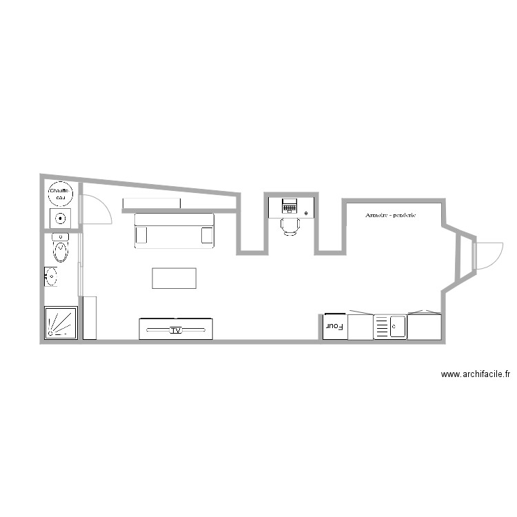 STUDIO. Plan de 0 pièce et 0 m2