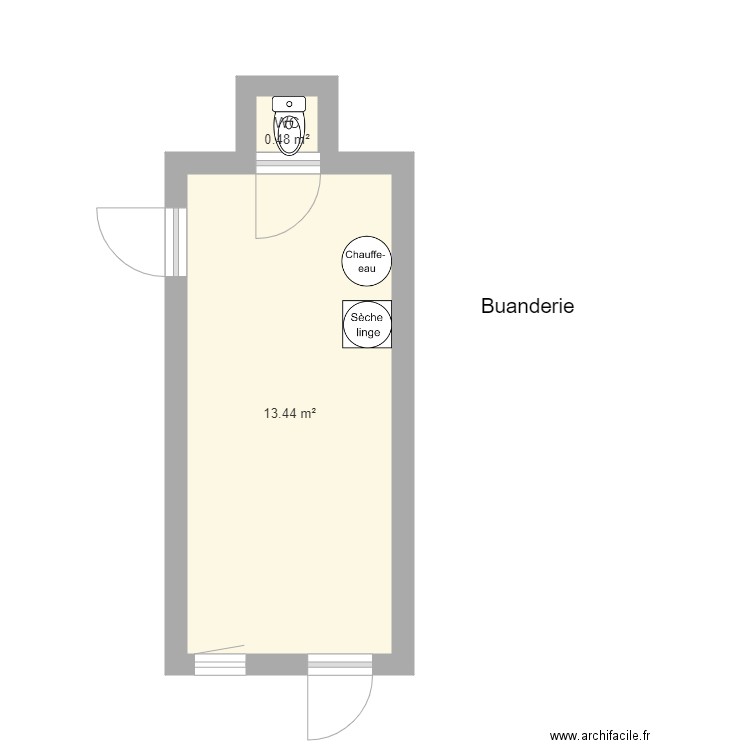 Maison Ted Buanderie et WC. Plan de 0 pièce et 0 m2