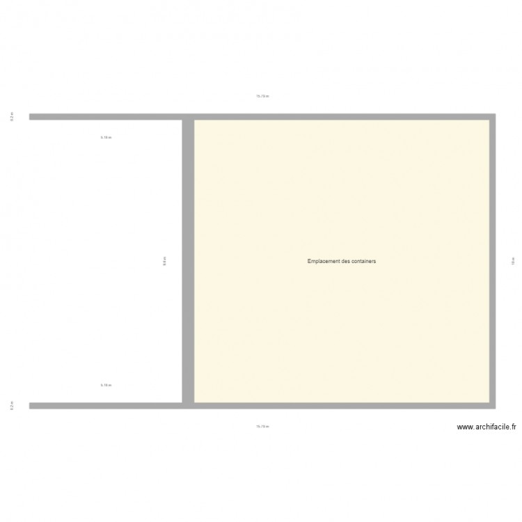 Container. Plan de 0 pièce et 0 m2