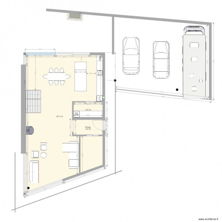 extension finale variante 2. Plan de 0 pièce et 0 m2