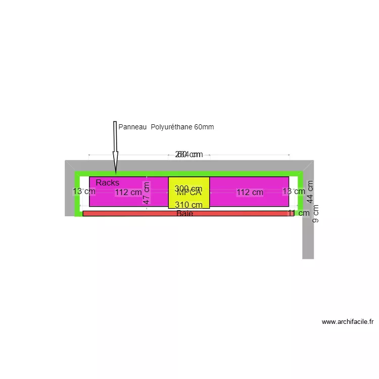 Plan projet cave &agrave; vin. Plan de 