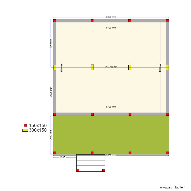 Ильинское Сваи. Plan de 2 pièces et 37 m2