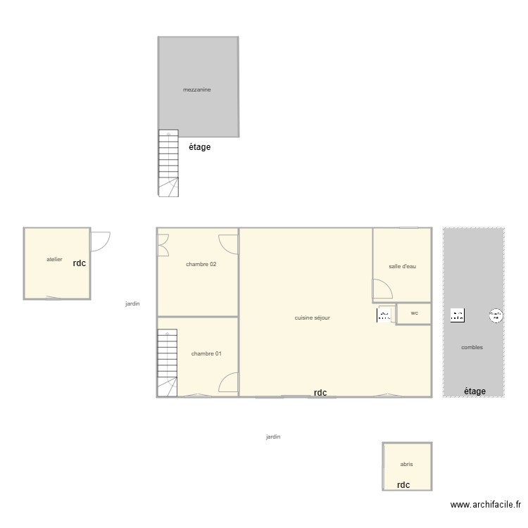 descartes am 1131. Plan de 9 pièces et 122 m2