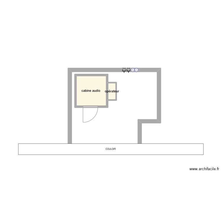 cabine audio bezons. Plan de 2 pièces et 3 m2