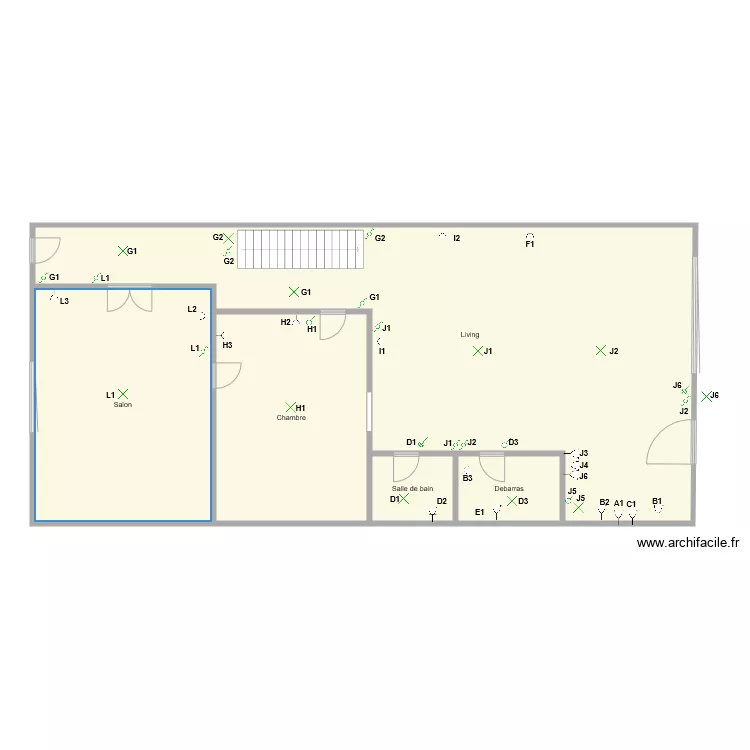 maison rez de chaussee . Plan de 