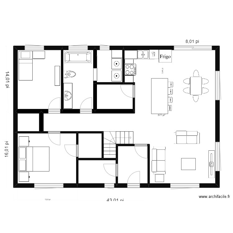 manhattan 30*43. Plan de 0 pièce et 0 m2