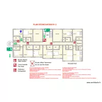 Plan &eacute;vacuation 2i&egrave;me Etage