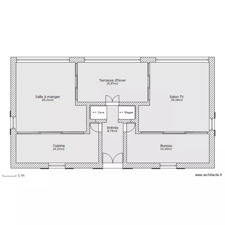 Maison&eacute;tage2. Plan de 