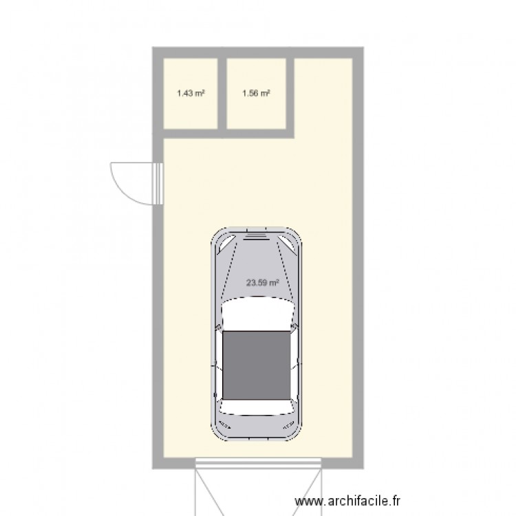 Garage simple. Plan de 0 pièce et 0 m2