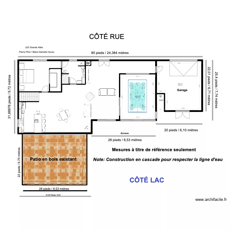 Chalet premier plancher (2). Plan de 
