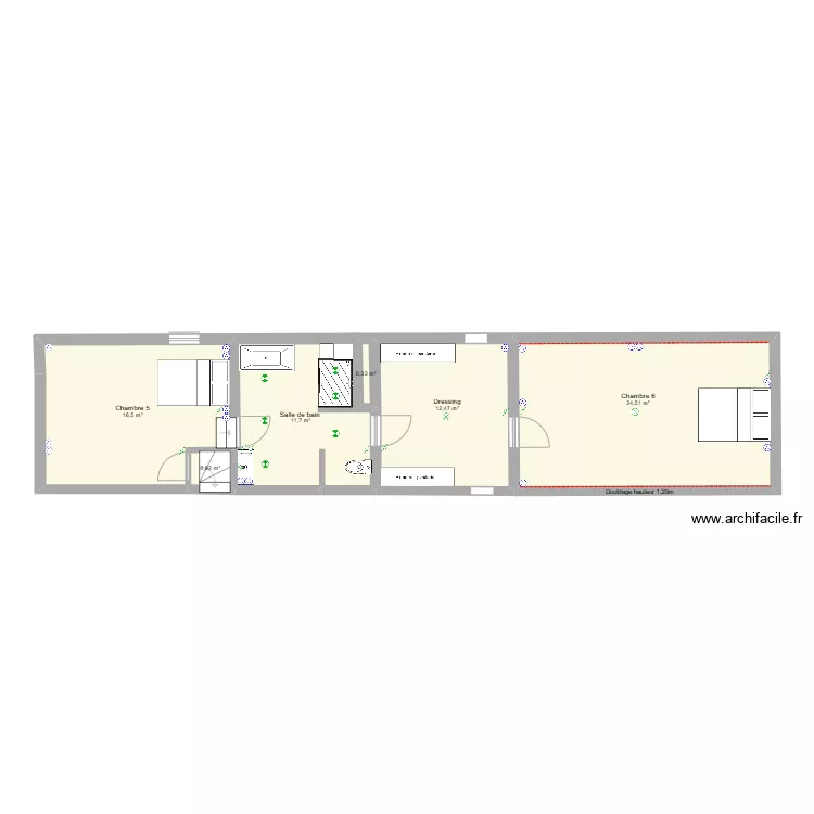 Paollini 1er &eacute;tage . Plan de 