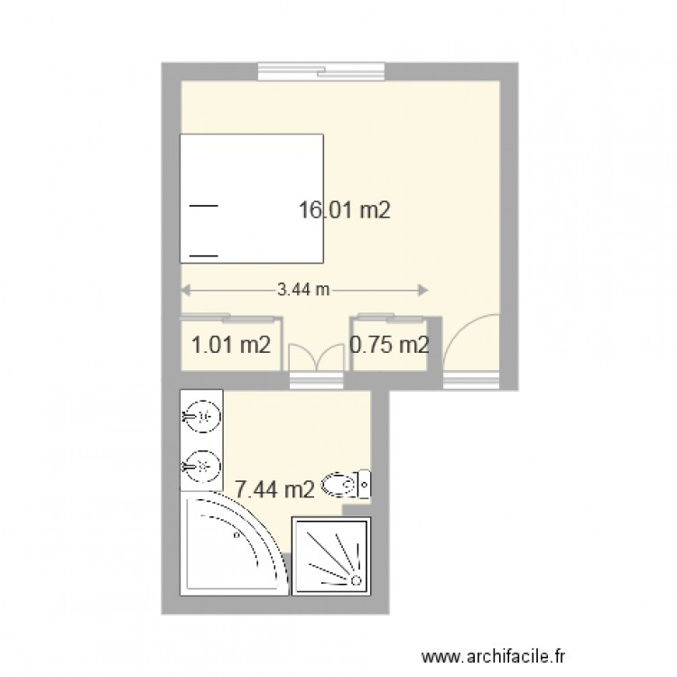 Master Bedroom. Plan de 0 pièce et 0 m2