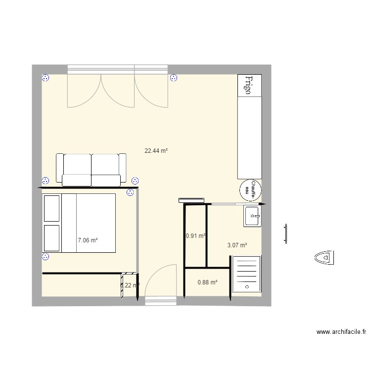 appartement gap 6 CV avec placard ds couloir. Plan de 0 pièce et 0 m2
