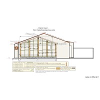 Plan ossature panneau bois garage Pignon Ouest