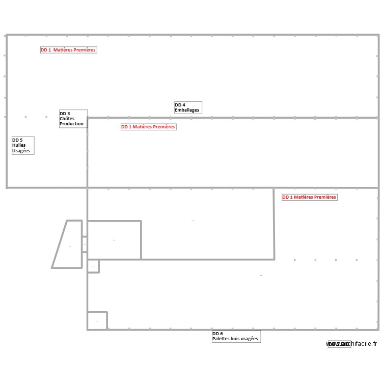 HALL HERSTAL  Dépôt Déchets. Plan de 8 pièces et -396 m2