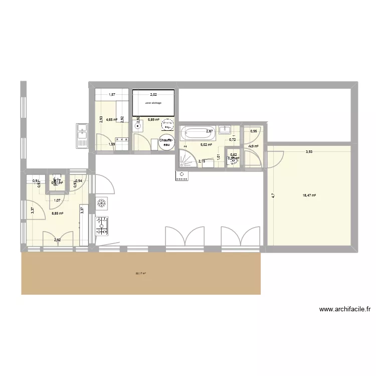 chatel, V3. Plan de 8 et 46 m² chatel, V3. Plan de 8 et 46 m²